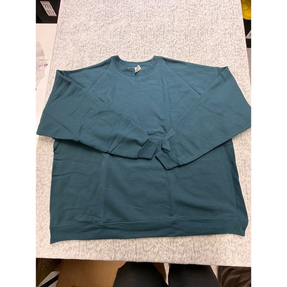 Hanes Other - Hanes Ecosmart Sweatshirt  metallic teal  Crew‎ Neck Pullover Size 3XL NWT OP160